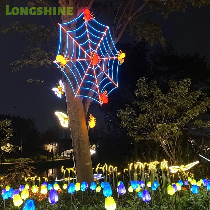Wall Decor Lighting Tree - Luzes LED de Teia de Aranha