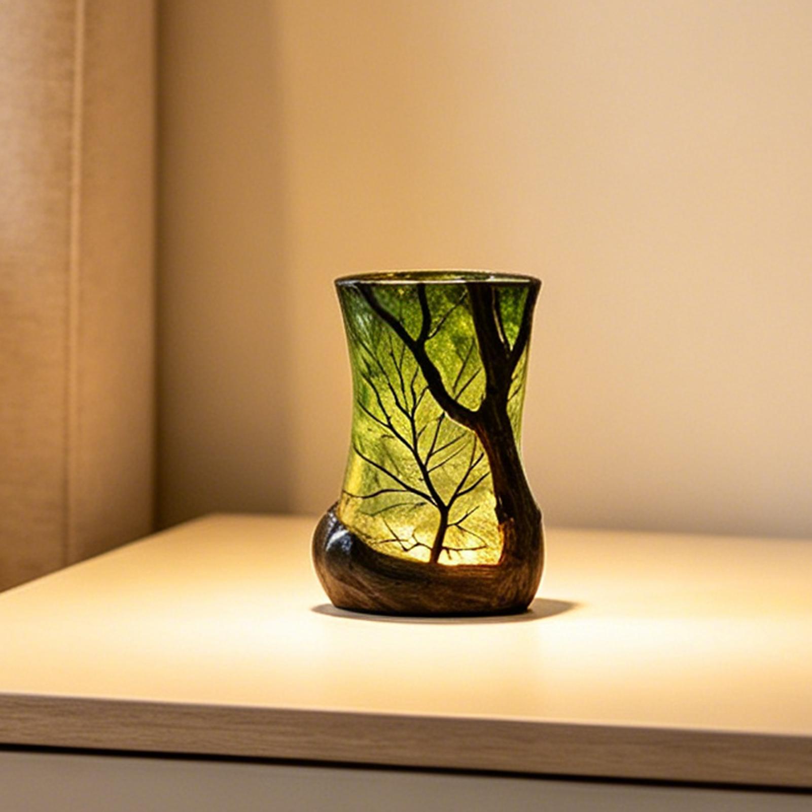 Office Lighting Decor - Luminária de Mesa Decorativa Floresta Noturna: