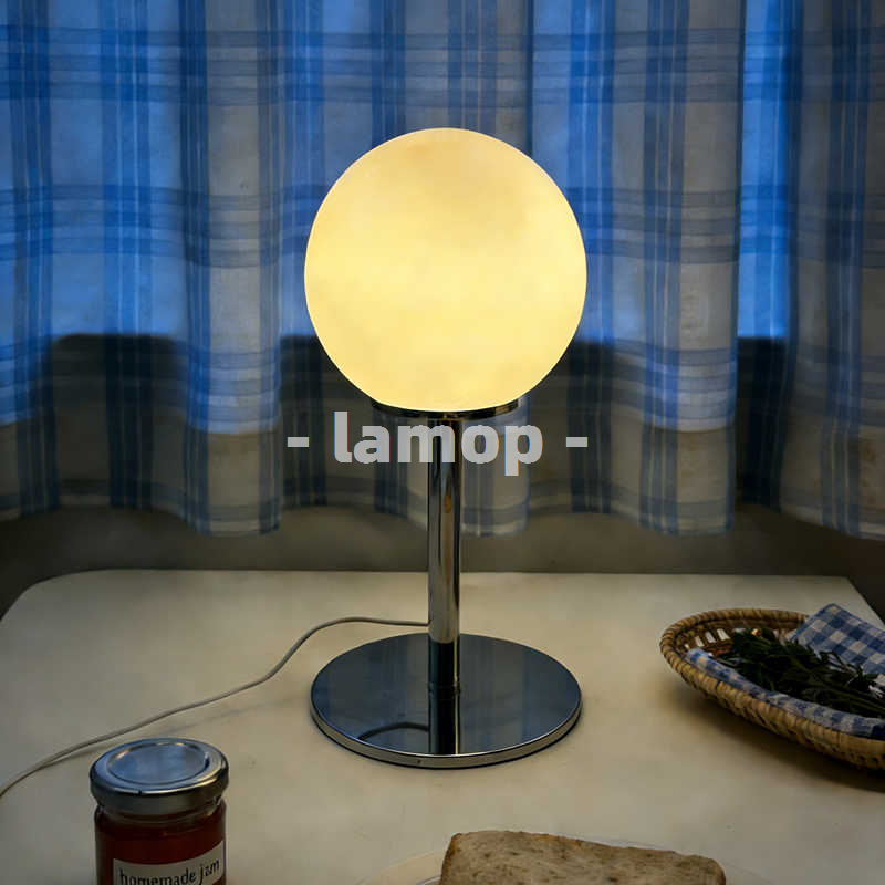 Lighting Decor - Luminária de Mesa Cromada Sólida Branca