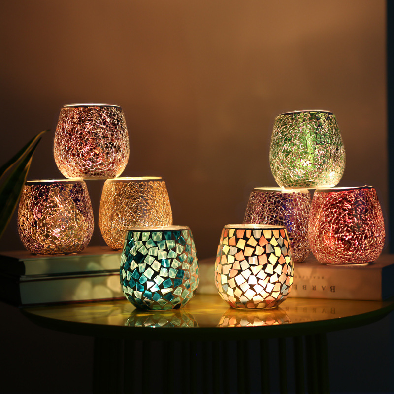 Restaurant Lighting Decoration - Castiçal de mosaico feito à mão,