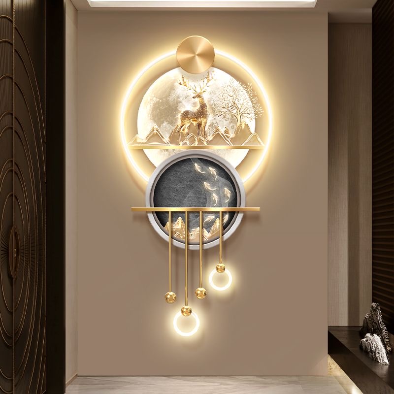 Wall Decor Lighting Tree - nq- Pintura Decorativa de Luxo Leve