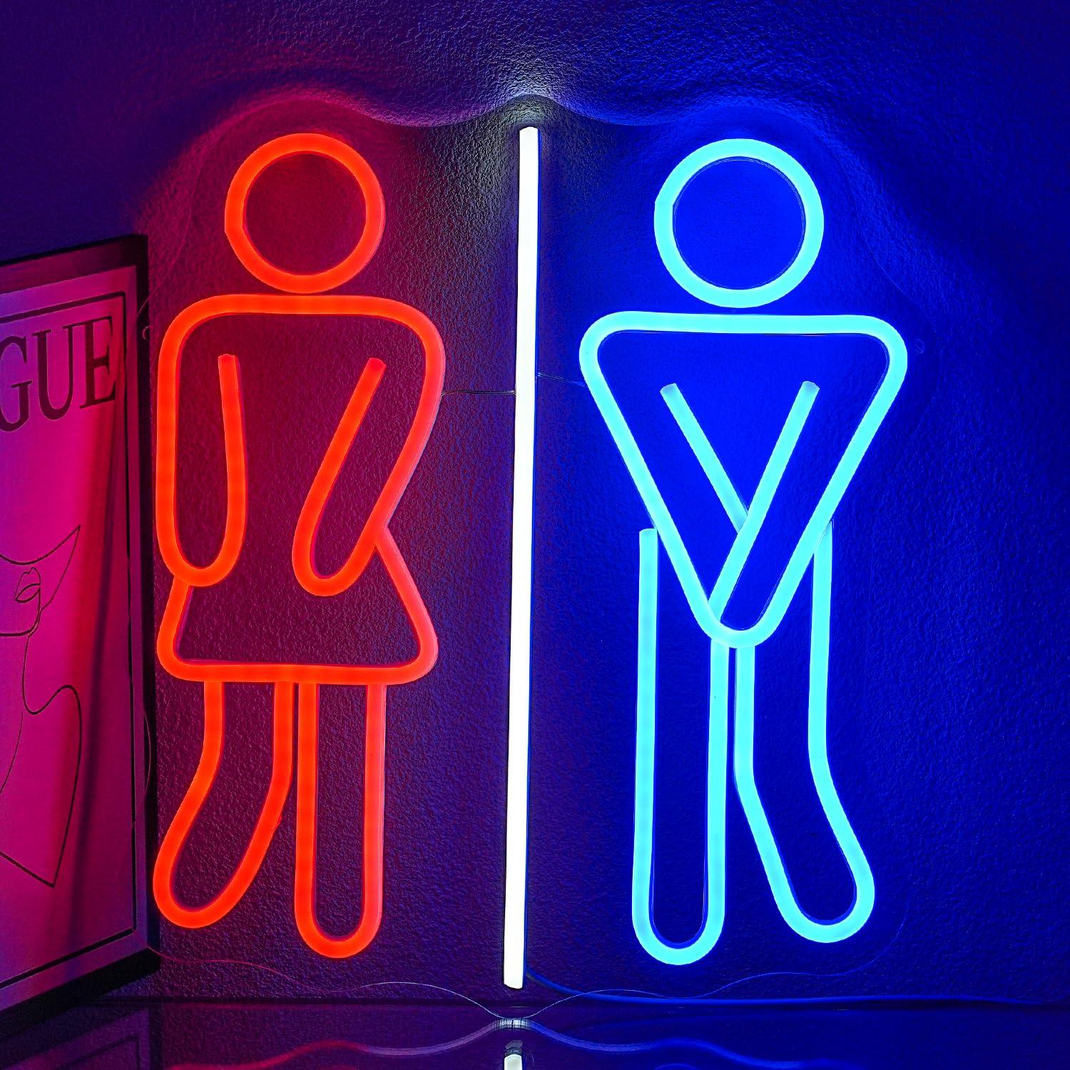 Office Lighting Decor - Letreiros Neon para Banheiro: Luzes LED
