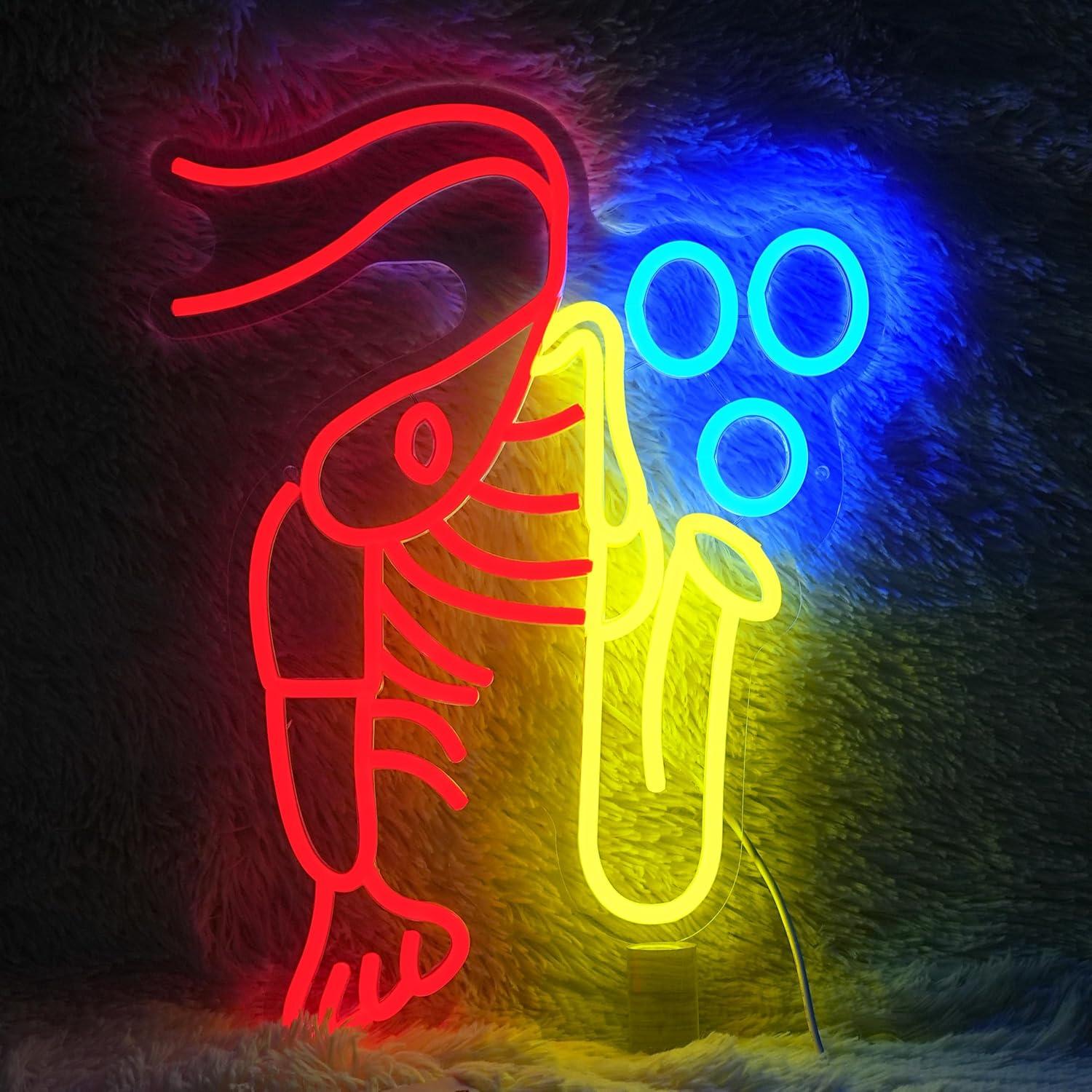 Office Lighting Decor - Letreiro de Neon LED de Lagosta