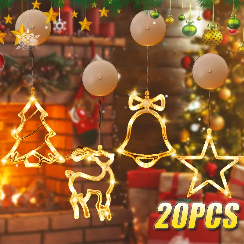 Wall Decor Lighting Tree - 1-20 pçs led ventosa de natal