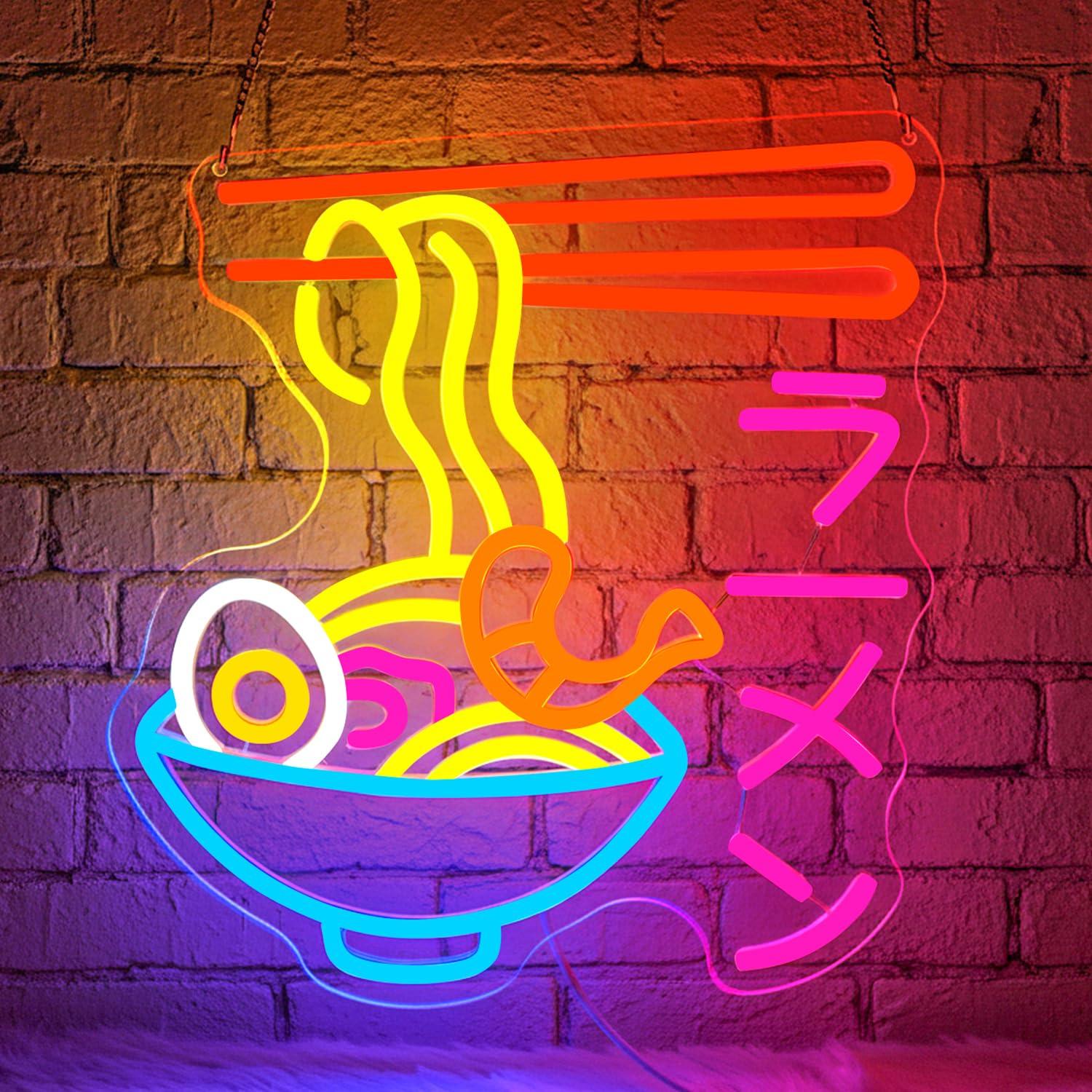 Restaurant Lighting Decoration - Letreiro Neon de Ramen: Luz LED