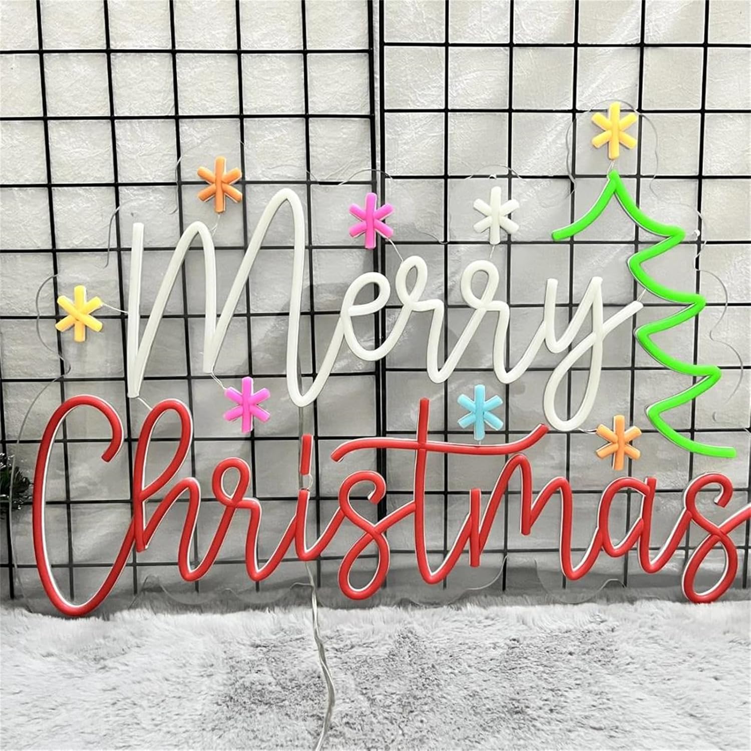 Feliz natal sinal de néon com  - Wall Decor Lighting Tree avaliação e preço