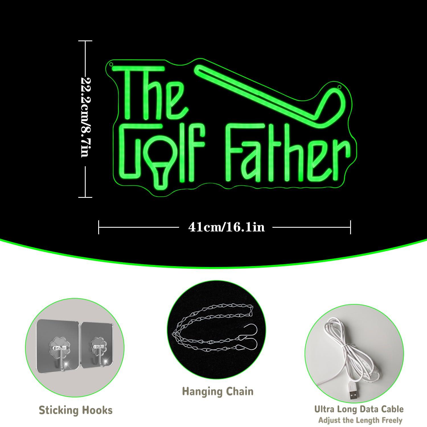 Letreiro Neon The Golf Father  - Office Lighting Decor avaliação e preço
