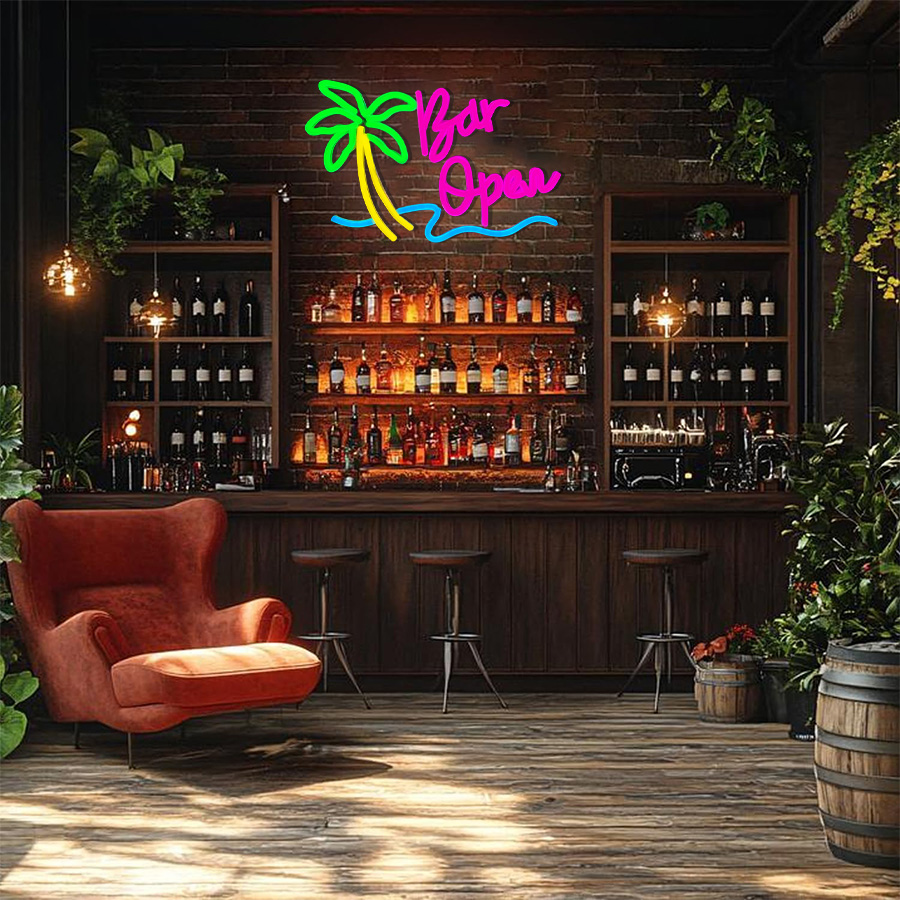 Letreiro Neon 'Aberto' para Ne - Wall Decor Lighting Tree avaliação e preço