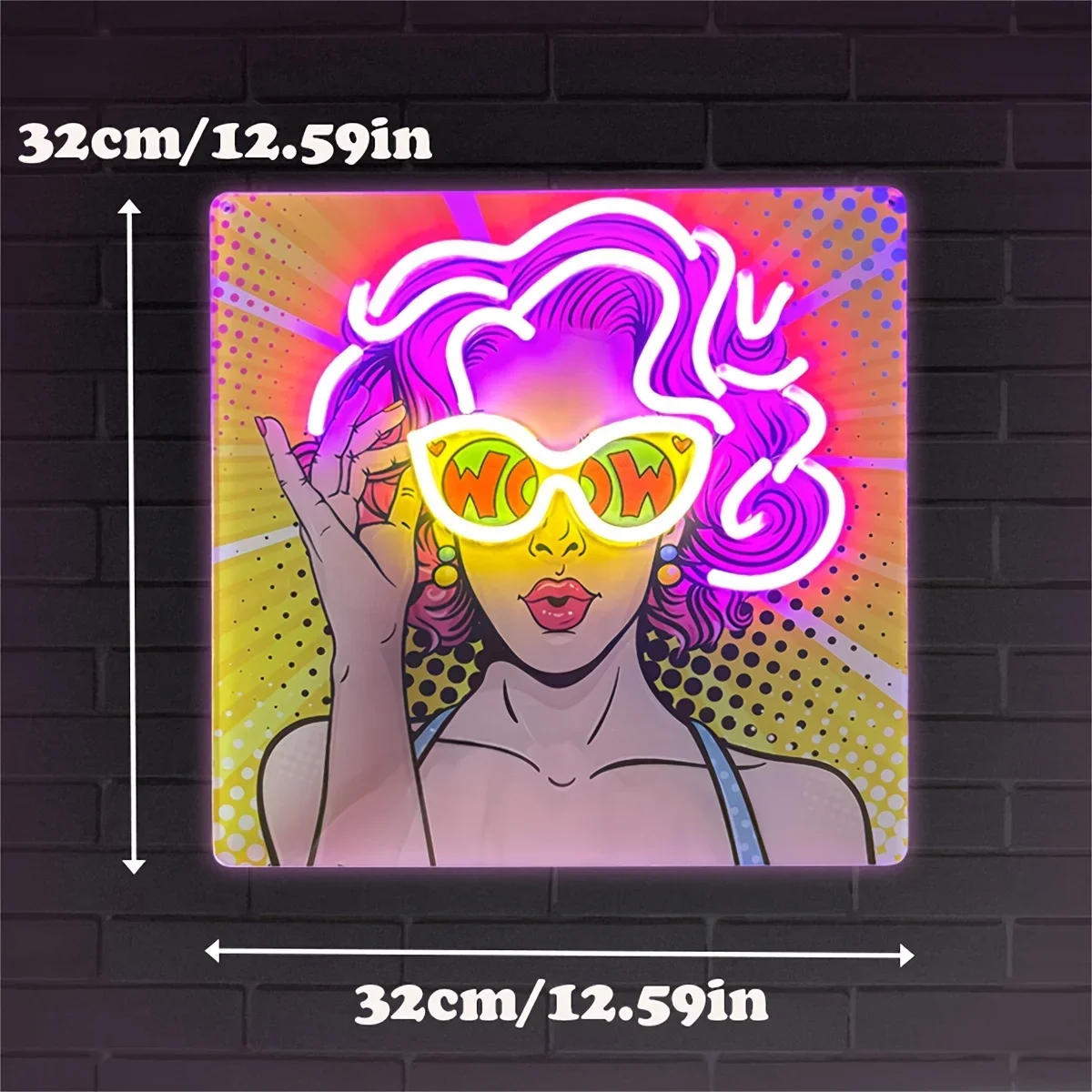 Wow senhora pop art led sinal  - Outdoor Lighting Decor Wow avaliação e preço