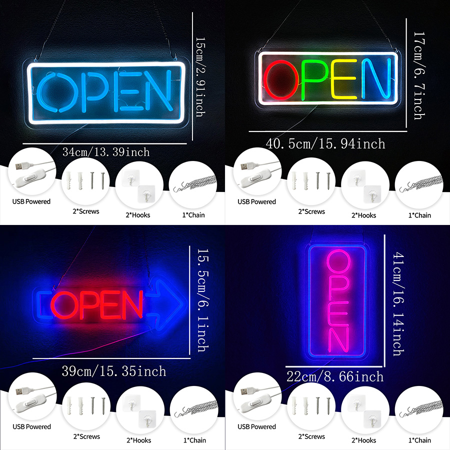 Letreiro neon da série Open pa - Restaurant Lighting Decoration avaliação e preço