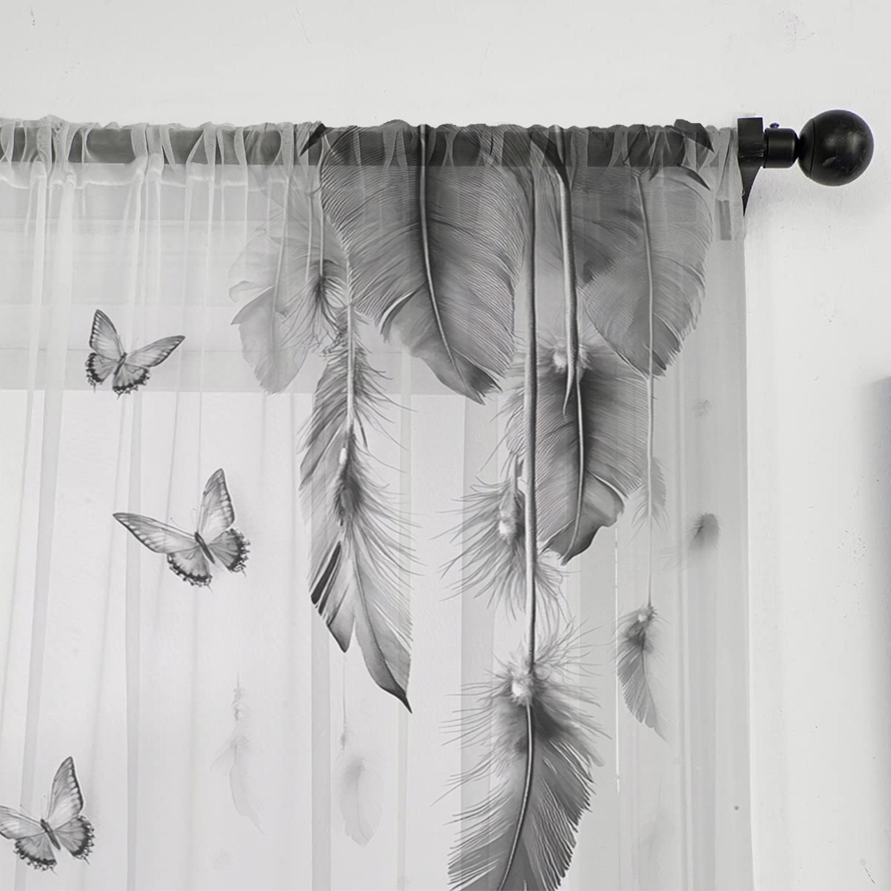 2 Peças de Cortina Transparent - Office Lighting Decor avaliação e preço