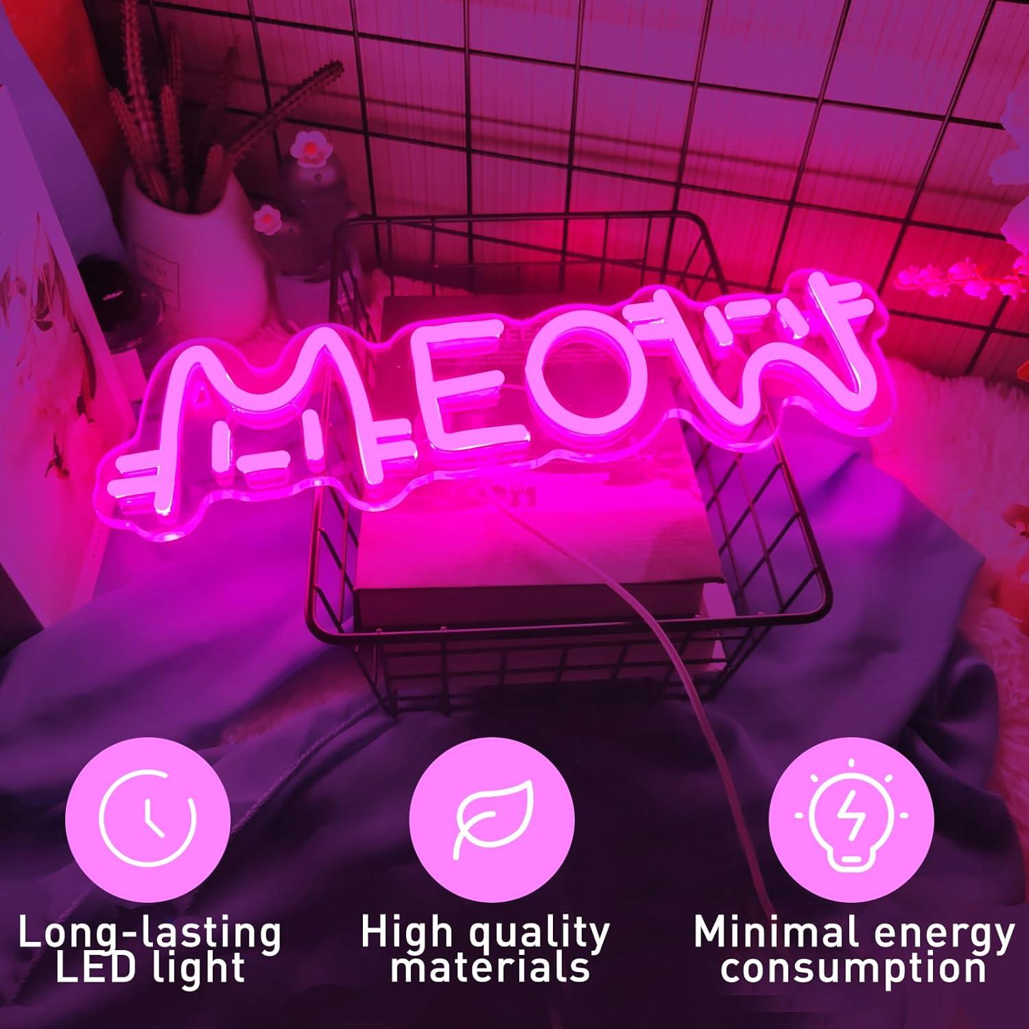 Letreiro Neon Gato Meow com LE - Lighting Decor House avaliação e preço