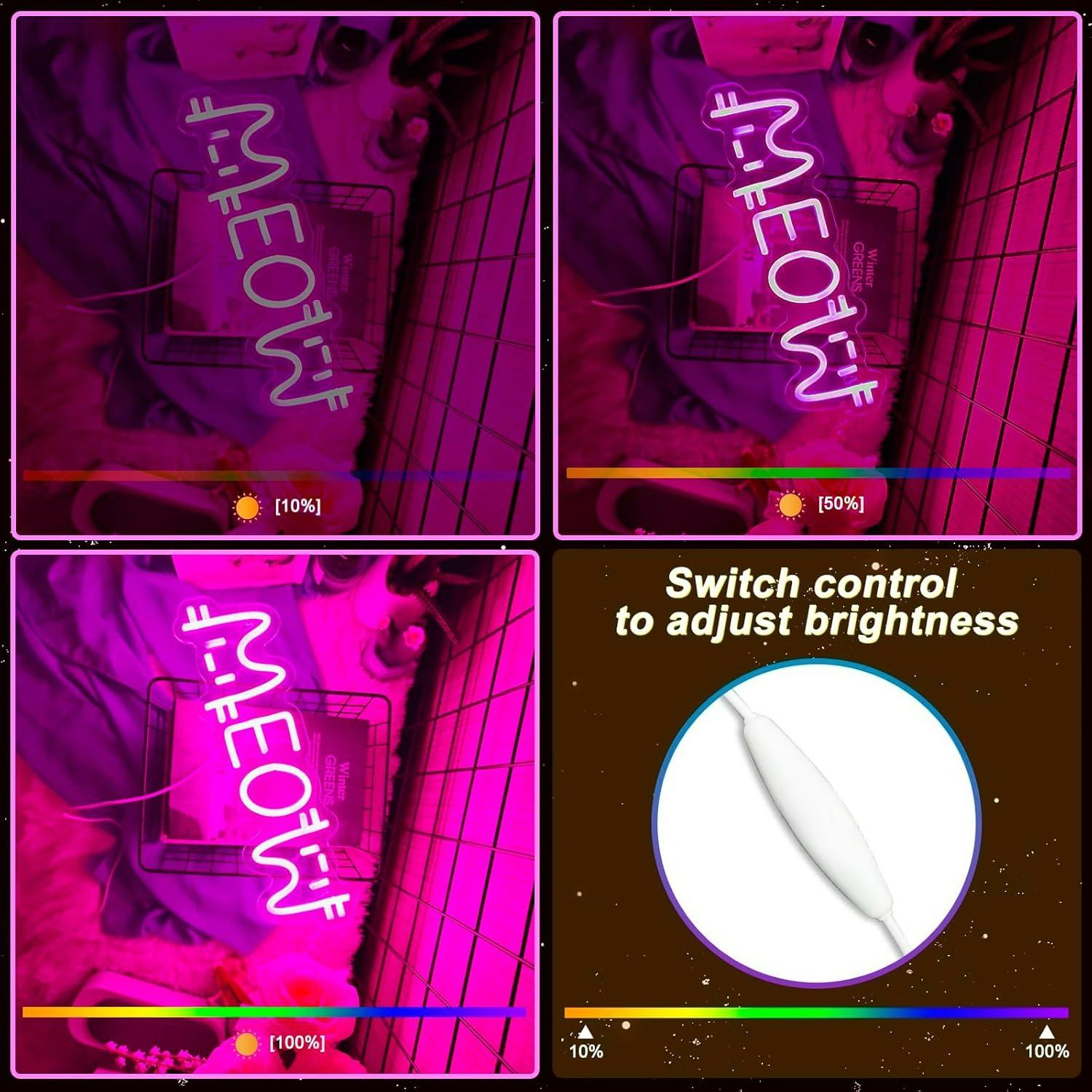 Letreiro Neon Gato Meow com LE - Lighting Decor House avaliação e preço