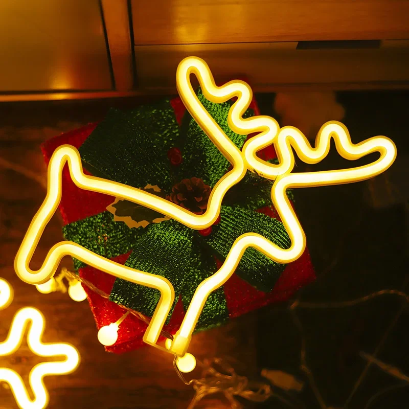 Led meias de natal sinal de né - Wall Decor Lighting Tree avaliação e preço