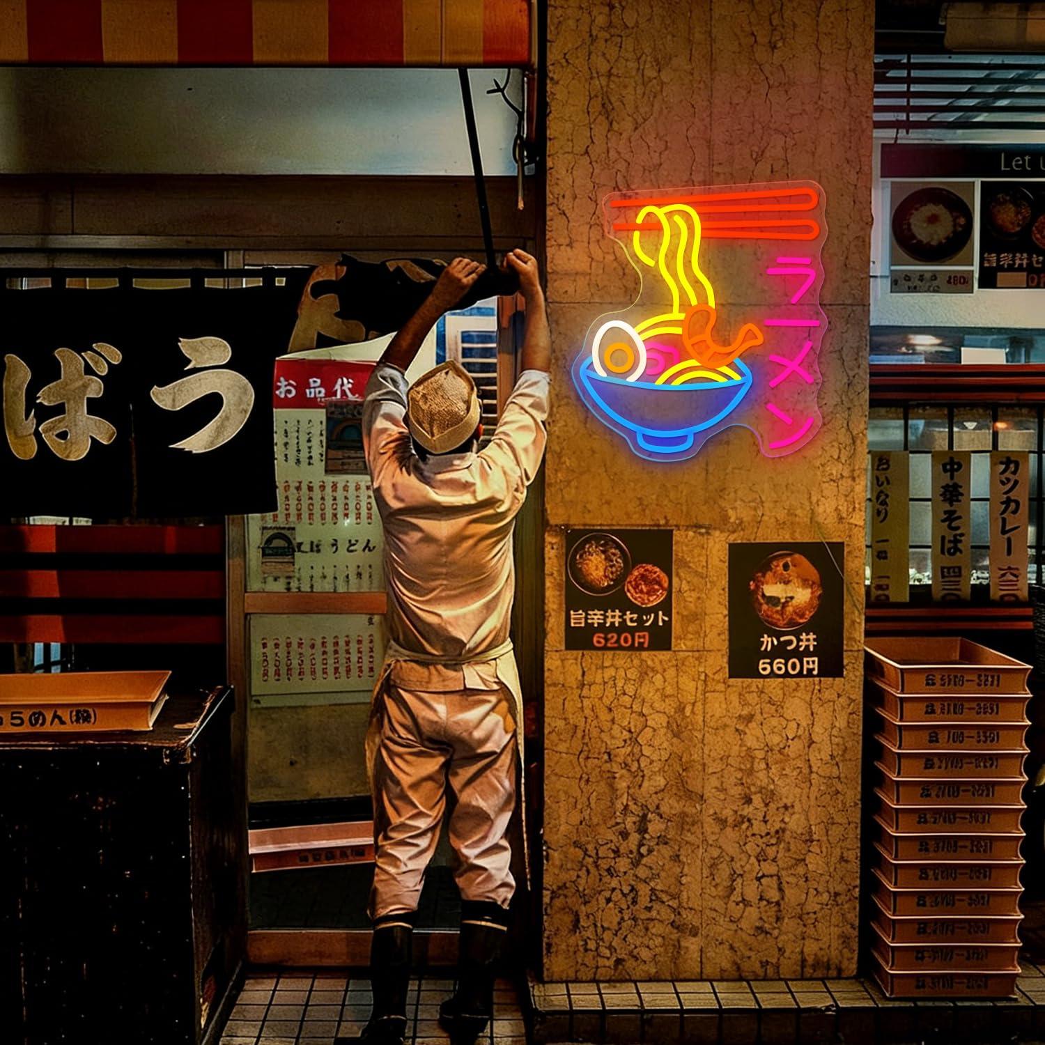Letreiro Neon de Ramen: Luz LE - Restaurant Lighting Decoration avaliação e preço