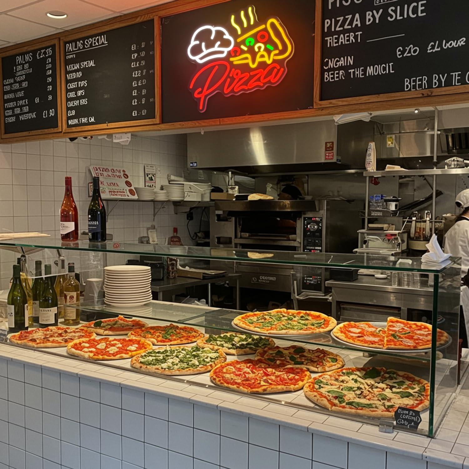 Letreiro Neon de Pizza, Luzes  - Restaurant Lighting Decoration avaliação e preço